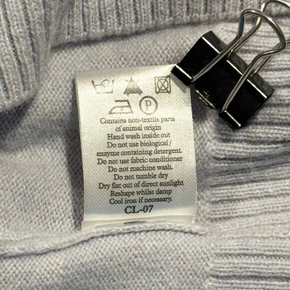 Pure Collection Cardigan Cashmere Minimalist Quiet Luxury Longline Blue 8/10 - Picture 5 of 9